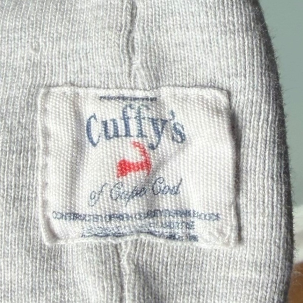 Cuffy's Gray Hoodie Cape Cod Sweatshirt Blue Print Size 2X - Picture 4 of 10